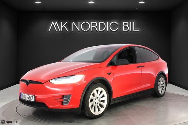 Tesla Model X 100D Luftfjädring Pano Dragkrok 6-Sits / MOMS